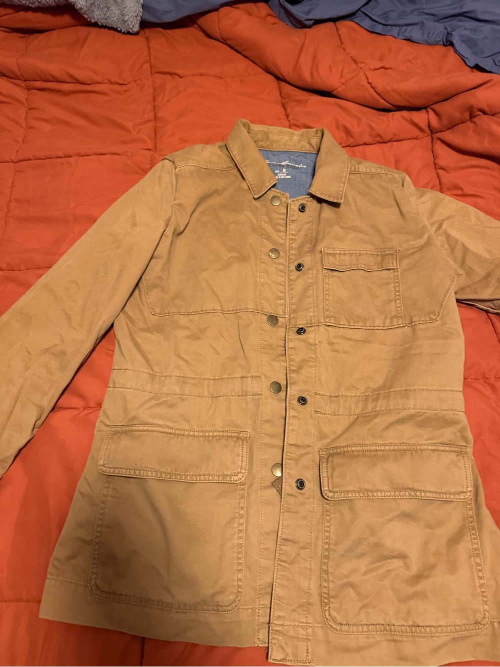 Eddie Bauer Brown Utility Jacket with Patch Pockets